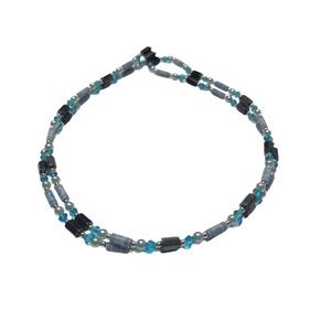 Handmade Magnetic Hematite with Blue Beads